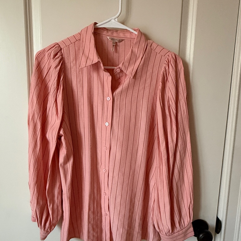 ESQUALO Pink Striped Top